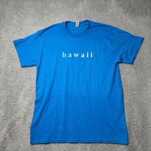 Hawaii T Shirt Adult Large Blue Graphic Short Sleeve
